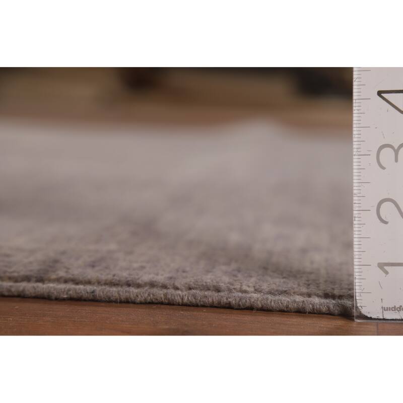 Gray Modern Gabbeh Oriental Area Rug Hand-Knotted Wool Carpet - 5'7"x 7'8"