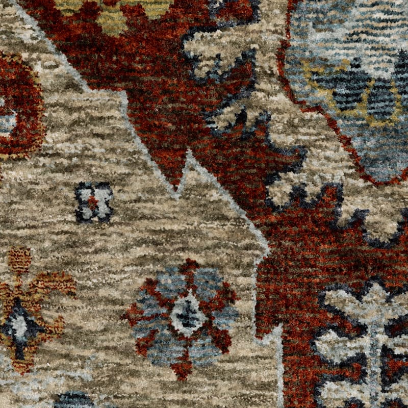 Style Haven Amelie Vintage Medallion Rust/ Blue Indoor Area Rug