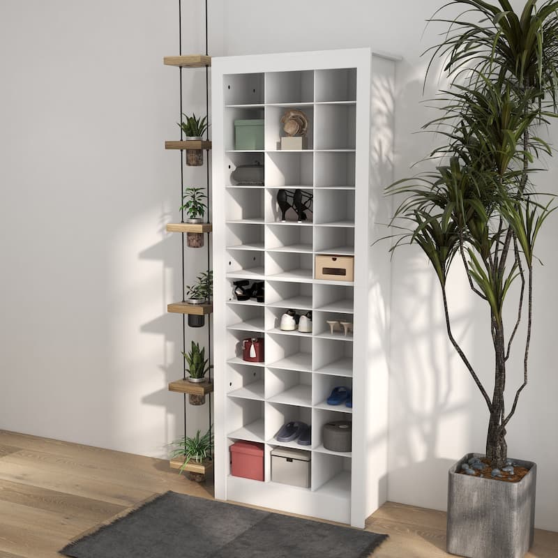 71" Tall Shoe Rack Storage Organizer with Open Cubes for 36 Pairs