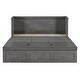 preview thumbnail 8 of 18, Queen Size Murphy Bed with USB Port and a Large Drawer, Folding Bed, Gray