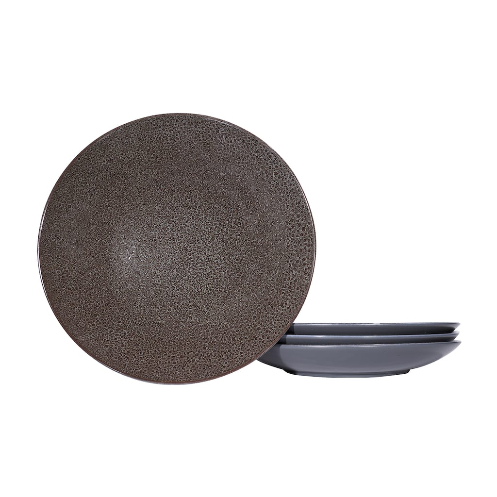 Red Vanilla Art Grey Salad Plates Set of 4
