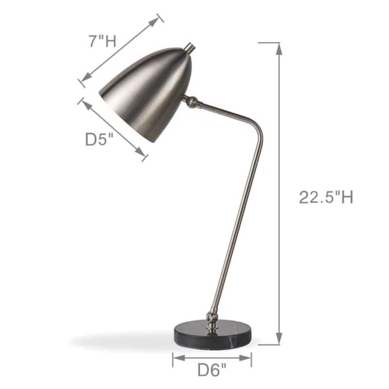 Metal Marble Architect LED Table Lamp