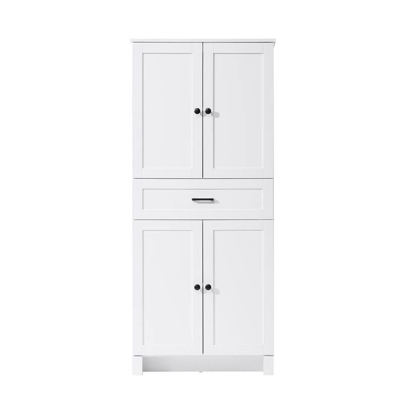 Fresco 24-28 Inch Bath Storage Cabinet - White - 28"
