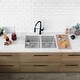 preview thumbnail 13 of 20, STYLISH 31 inch Stainless Steel 18G Double Bowl Dual Mount Kitchen Sink - Brushed Stainless Steel - 31" x 18" x 9"