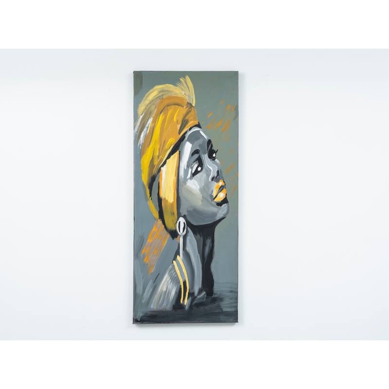 Wandela Wall Canvas Paintings 47'' x 19'' - Grey