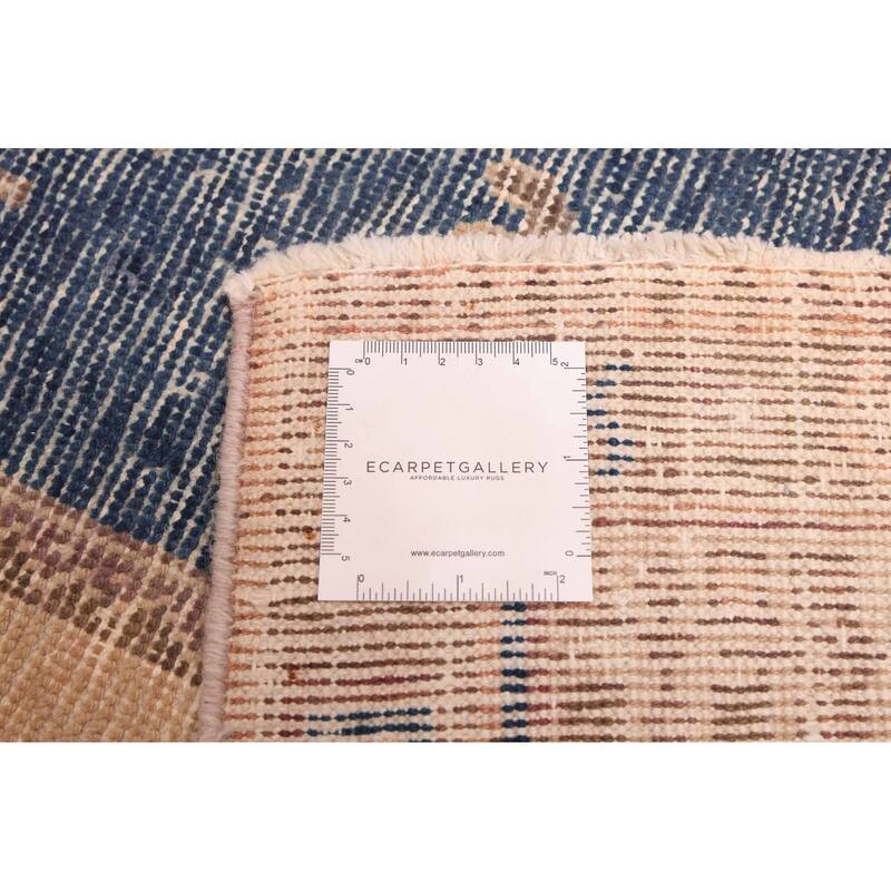 ECARPETGALLERY Hand-knotted Antalya Vintage Navy, Tan Wool Rug - 4'11 x 7'2