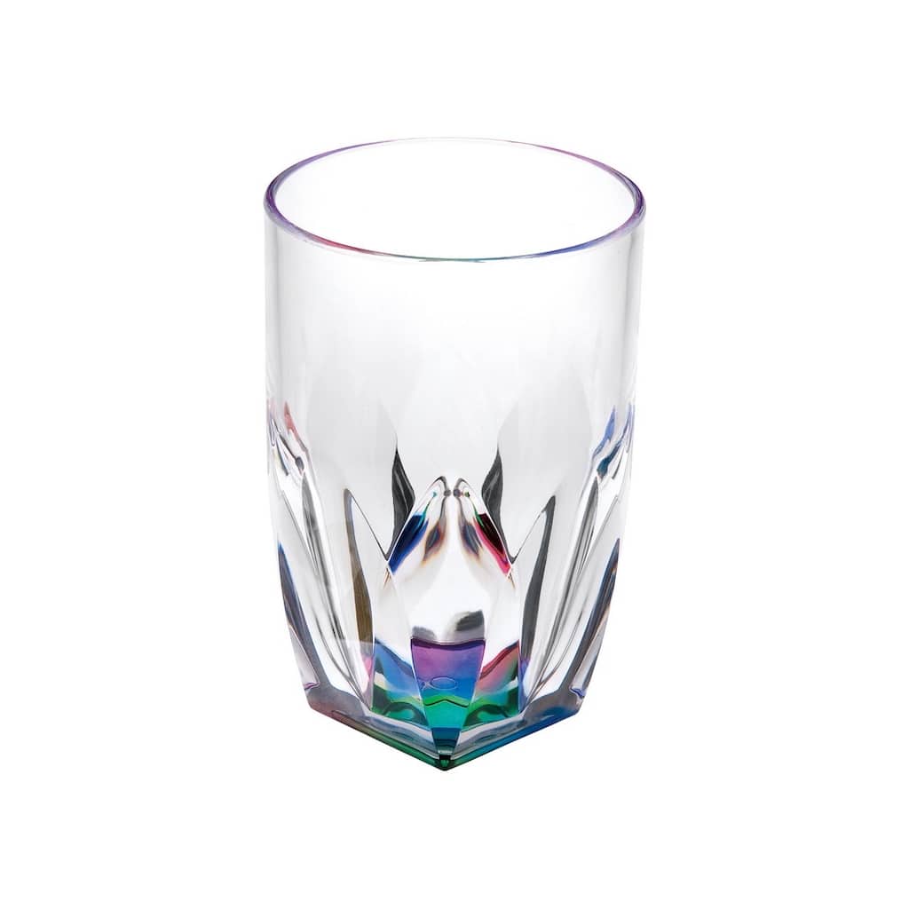 Rainbow Diamond Acrylic Glasses Drinking Set of 4