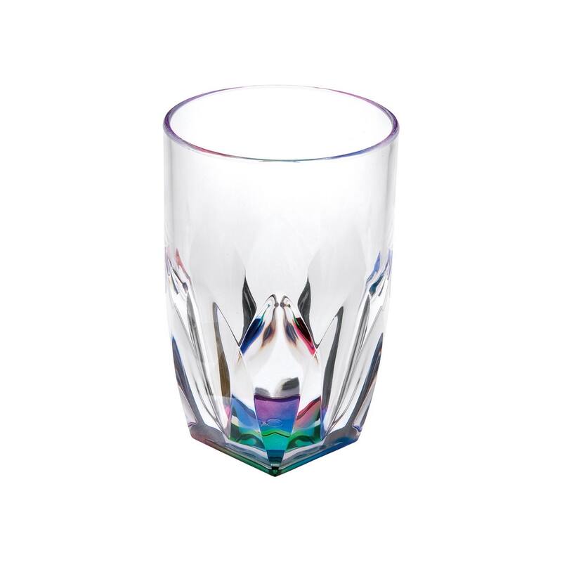 Rainbow Diamond Acrylic Glasses Drinking Set of 4