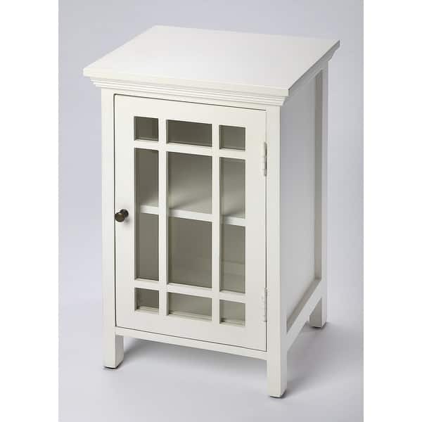 slide 2 of 7, Handmade Butler Baxter Transitional Chair End Table (India) White
