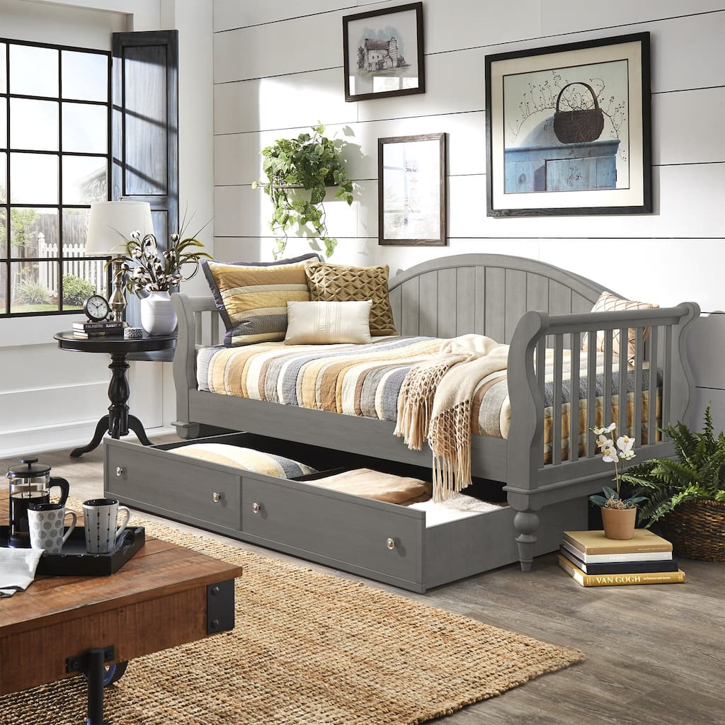 Wallace Traditional Wood Slat Daybed and Trundle by iNSPIRE Q Classic