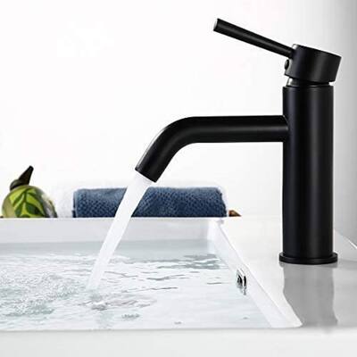 Round Single Hole Single Lever Bathroom Basin Faucet - 3.05*4.9*7.28