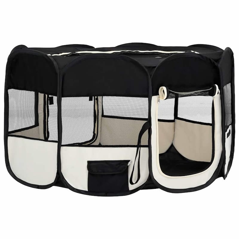 vidaXL Foldable Dog Playpen with Carrying Bag Dog Kennel Puppy Run Playpen