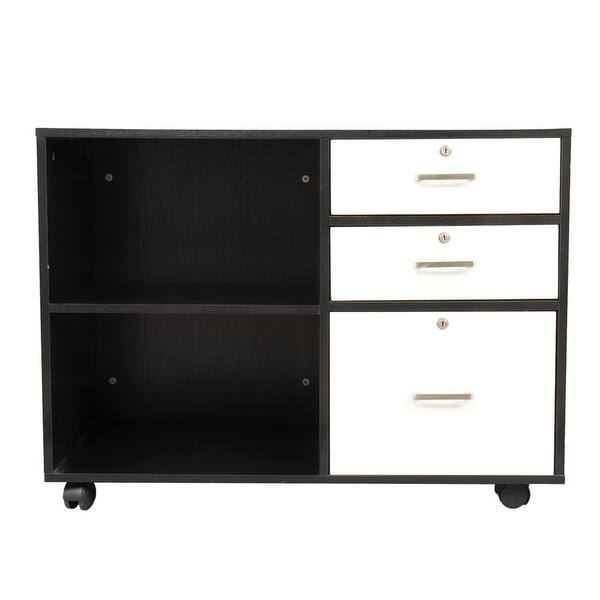 Wood Office Storage File with 3 Drawer and Shelves On Sale Bed Bath & Beyond