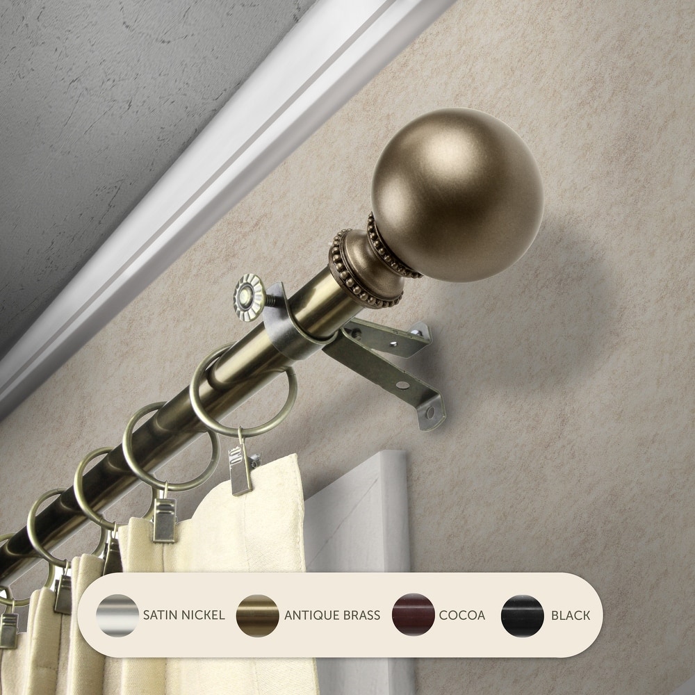 InStyleDesign Tegan Adjustable Curtain Rod 13/16 inch dia.