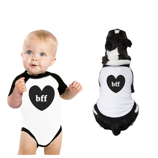 Shop Bff Hearts Baby Pet Matching Raglan Shirts Cute Baby Shower