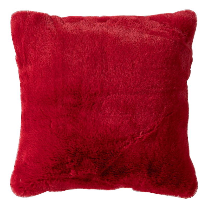 Faux Rabbit Collection Solid Square Pillow - (20" x 20")