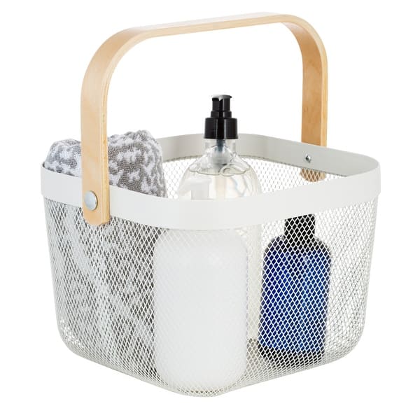 slide 2 of 16, Simplify Mesh Tote with Bamboo Handle
