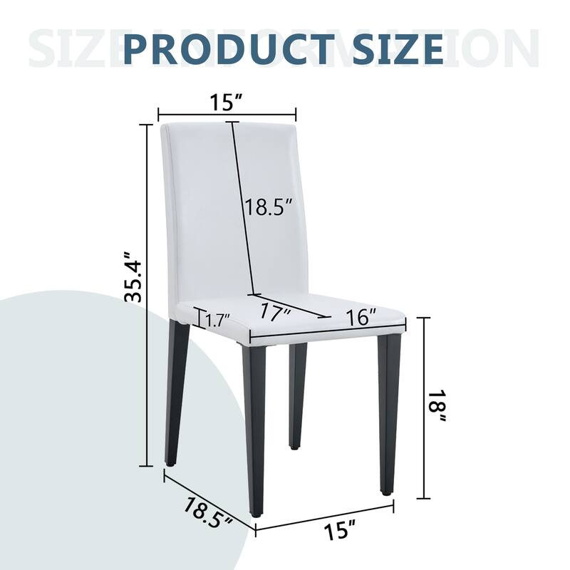 White Black Side Chair Reception Chair Lounge Chair Meeting Room Chair Armless Chair with Metal Legs