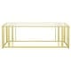 preview thumbnail 16 of 24, Adri Rectangular Glass Top Metal Frame Coffee Table