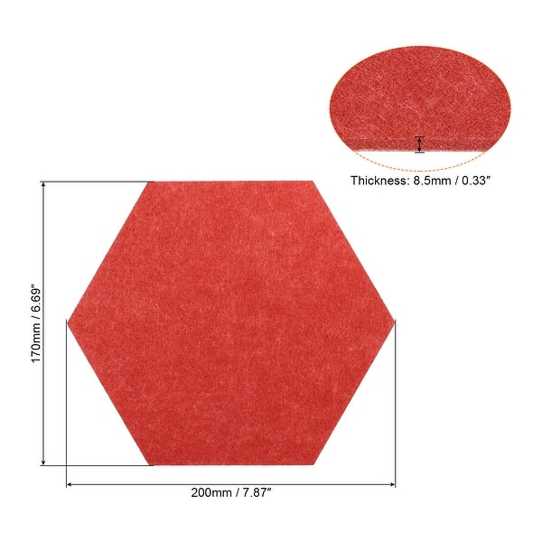 2pcs Self Adhesive Wall Bulletin Hexagon Felt Board Tiles Push Pin Red Bed Bath And Beyond 9204