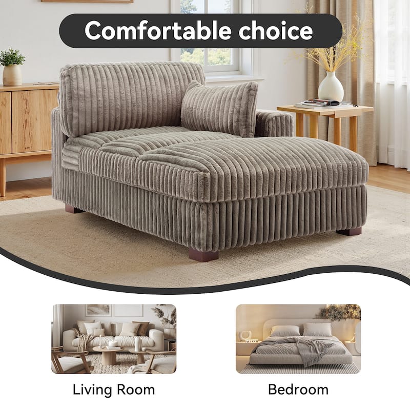 Oversized L-Shape Upholstered Chaise Lounge Sofa Couch