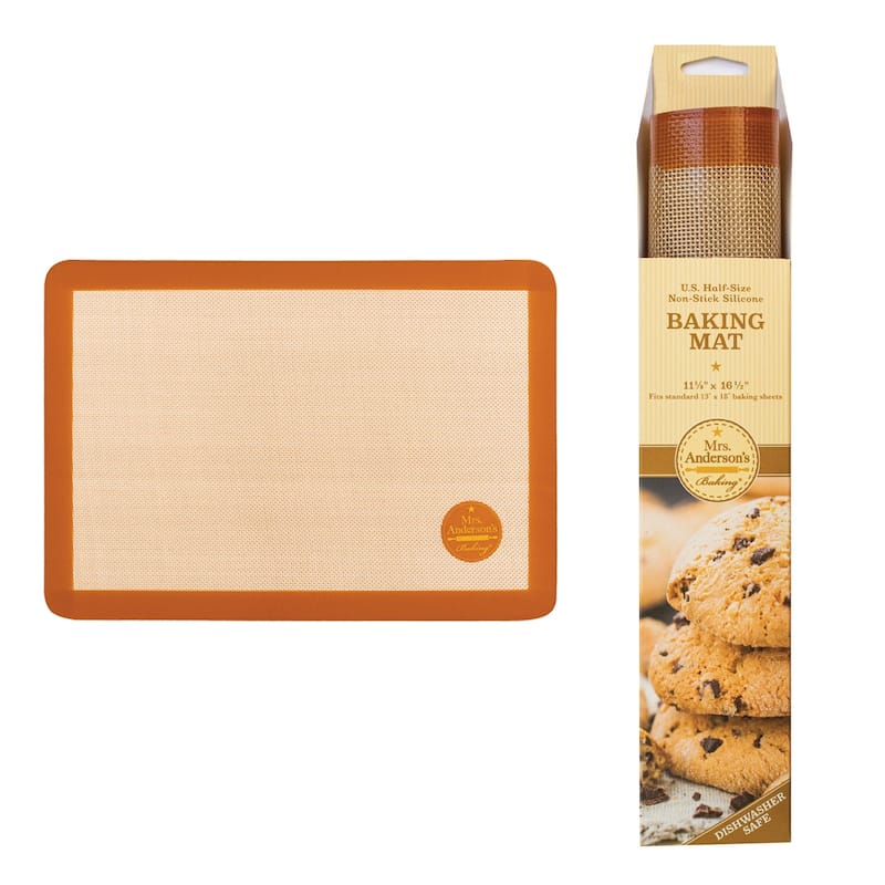 Mrs. Anderson's Baking Silicone Half-Size Baking Mat, Set of 2