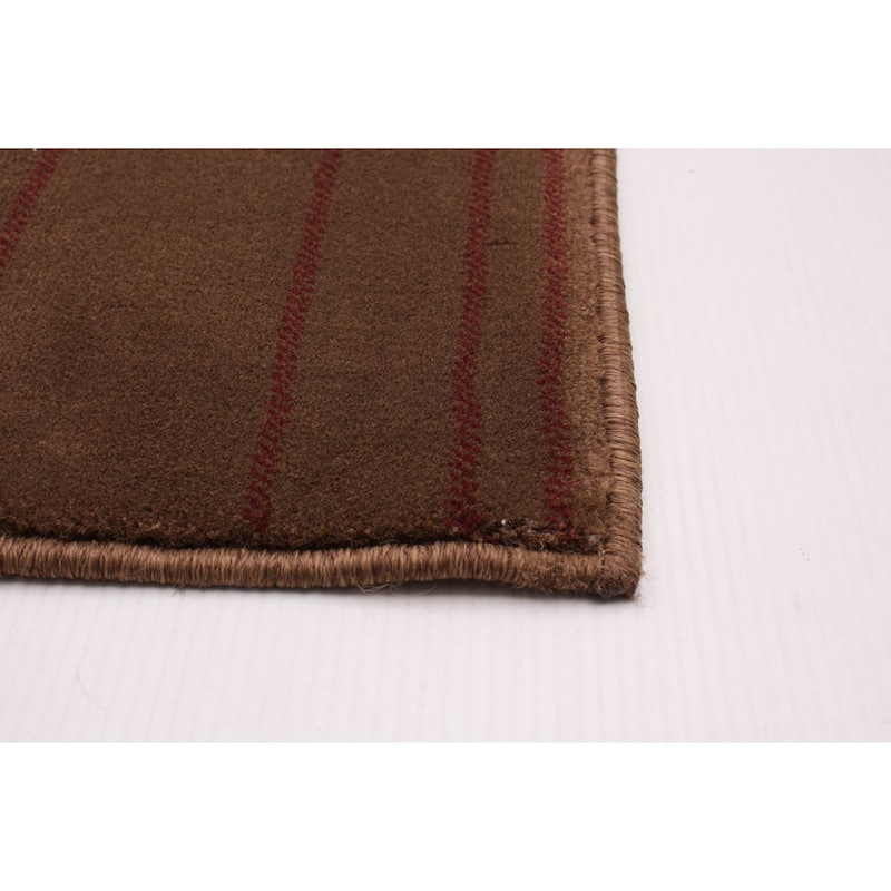 ECARPETGALLERY Machine Woven Lotus Mod Brown Polypropylene Rug - 5'3 x 7'7
