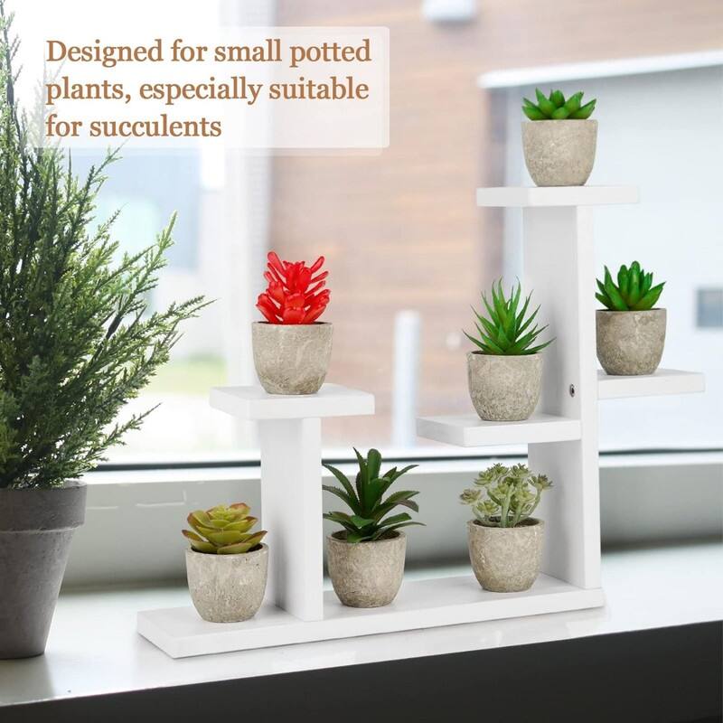 Wooden DIY Mini Tabletop Plant Stand (White) Bed Bath & Beyond 39869066