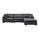 preview thumbnail 4 of 7, Uptown Top Grain Leather Sectional with Ottoman