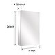 preview thumbnail 9 of 15, 24"H x 16"W Medicine Cabinet Recessed Wall Mounted Bathroom Storage with Explosion Proof Glass Mirror