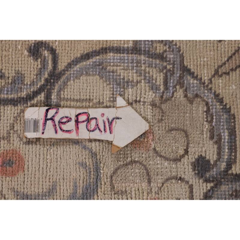 Tabriz Persian Vintage Area Rug Handmade Wool Carpet - 9'7" x 12'7"
