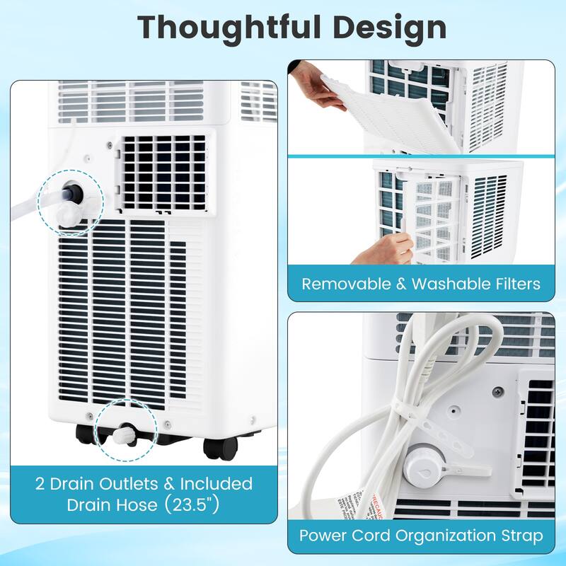Costway 10000 BTU Portable Air Conditioner 3-in-1 Floor AC Unit with - See Details