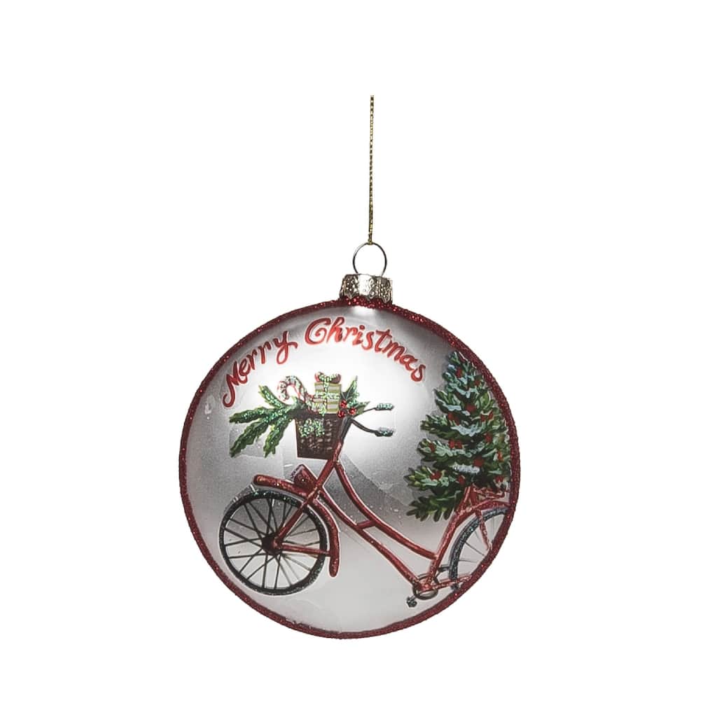 Transpac Glass 4.5 in. Multicolored Christmas Painted Pinecone Ornament