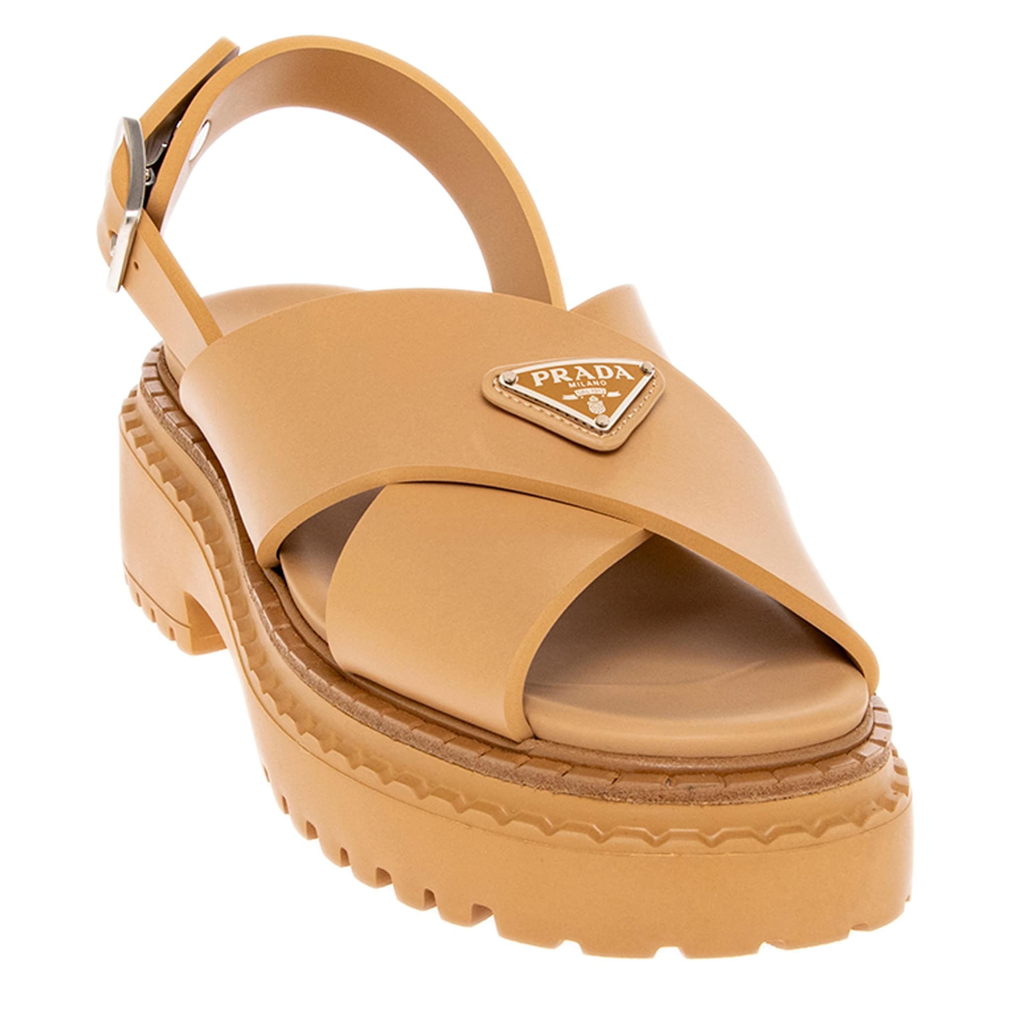 Prada Soft Cage Platform Sandals