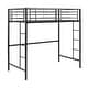 preview thumbnail 7 of 12, Walker Edison Abner Black Metal Classic Twin Loft Bed