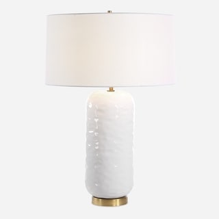 Uttermost Iona White Glaze Table Lamp