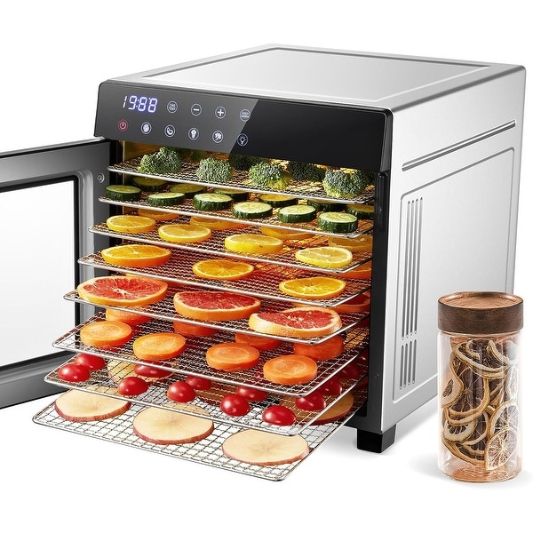 Food Dehydrator 4 Presets Large Capacity 600W Dehydrated Dryer Machine 8 Stainless Steel Trays 48H Timer 165 F Temperature On Sale Bed Bath Beyond 38856501