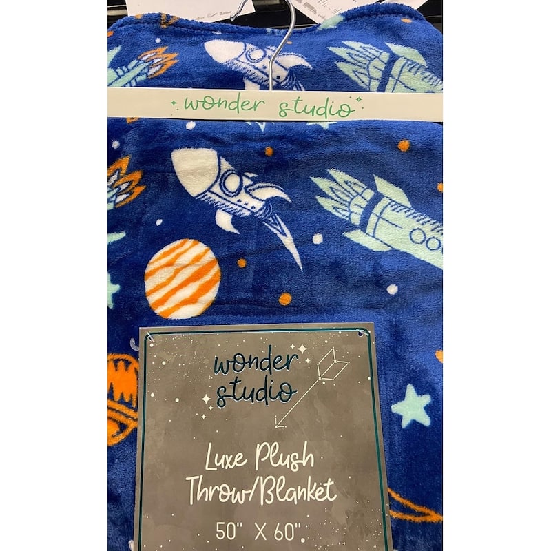 Décor&More Rock Man Microplush Throw Blanket (50 in x 60 in) - Space Odyssy