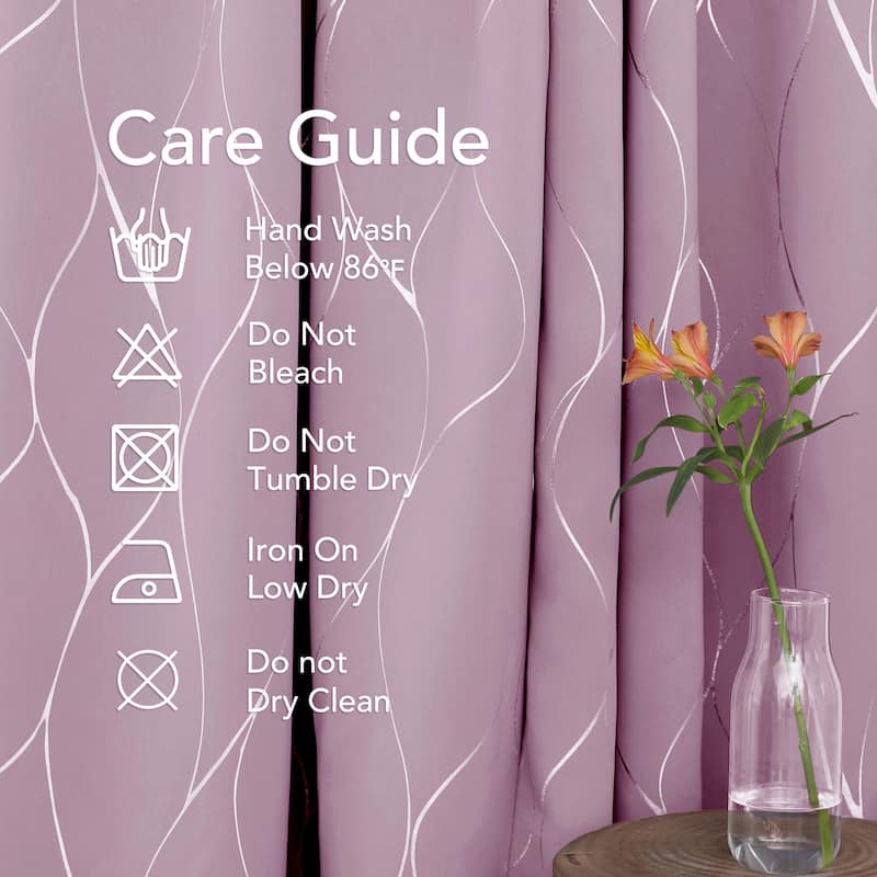 Deconovo Silver Line 42 Width Curtain Panel Pair (2 Panel)