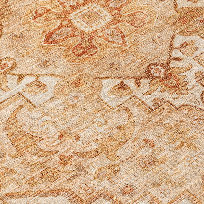 Machine Washable Indoor/Outdoor Traditional Vintage Chantille Rug