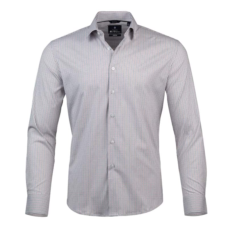 Ben Sherman Men's Check Wrinkle-Resistant Dress Shirt - Regular Fit