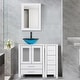 preview thumbnail 49 of 106, 36" Bathroom Vanity with Sink Set Side Cabinet White - W-Glass turquoise sink