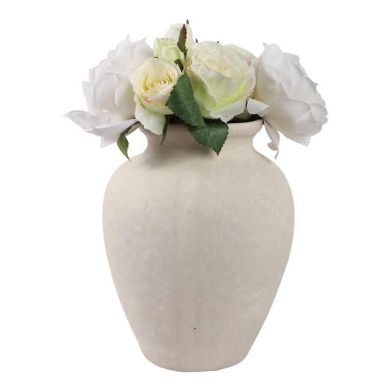 Decorative Round Pottery Vase for Home Decor