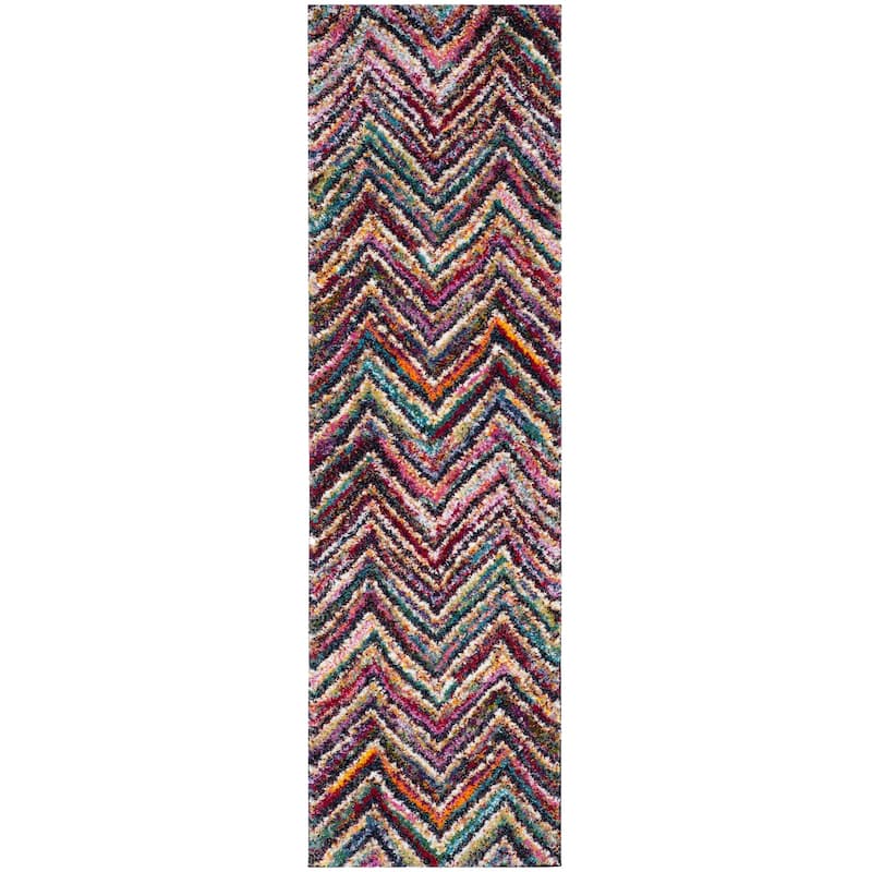 SAFAVIEH Fiesta Shag Andolina Abstract Rug