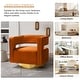 preview thumbnail 63 of 114, HULALA HOME Carisa Modern Upholstered Swivel Open-Back Barrel Chair with Golden Base