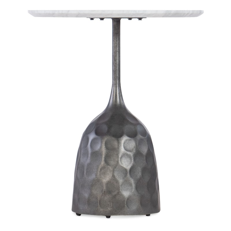 Hooker Furniture M25-50300-00 Zuri 21" Diameter Marble Top Metal - Marble / White / Gray / Gold