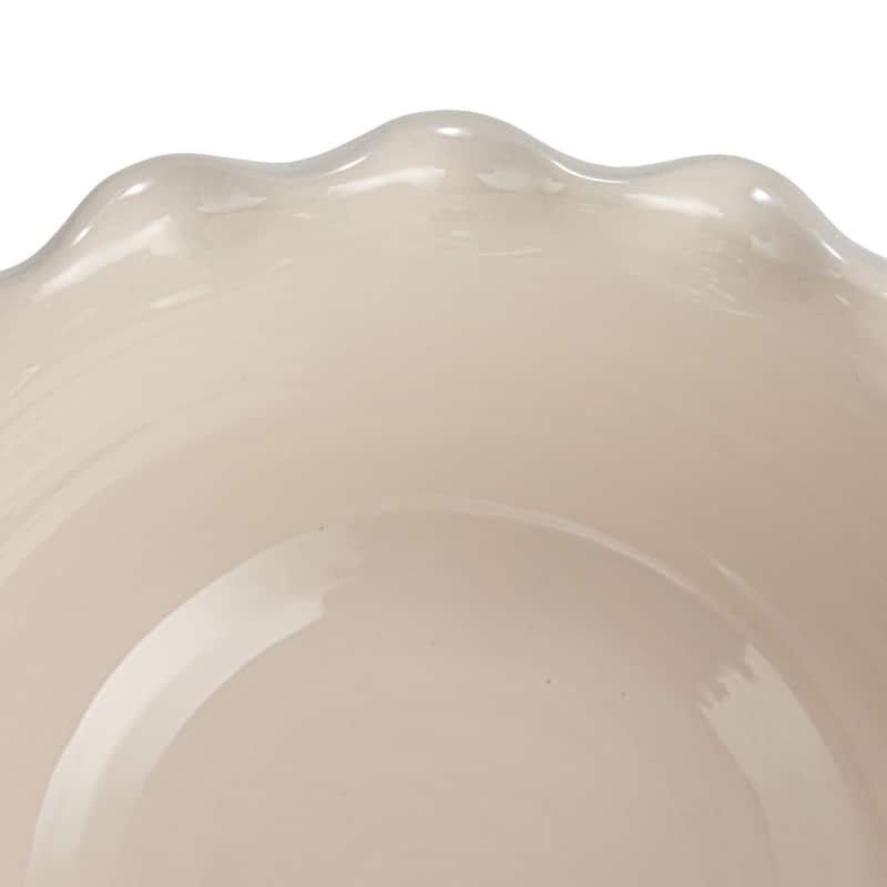 Stoneware Bowls with Scalloped Edge - 10.0"L x 10.0"W x 4.0"H