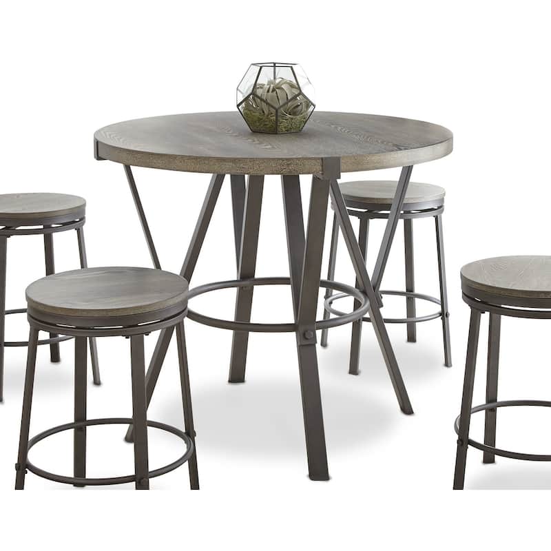 Steve Silver Perry Grey Round 42-inch Counter Dining Table - Grey Brown
