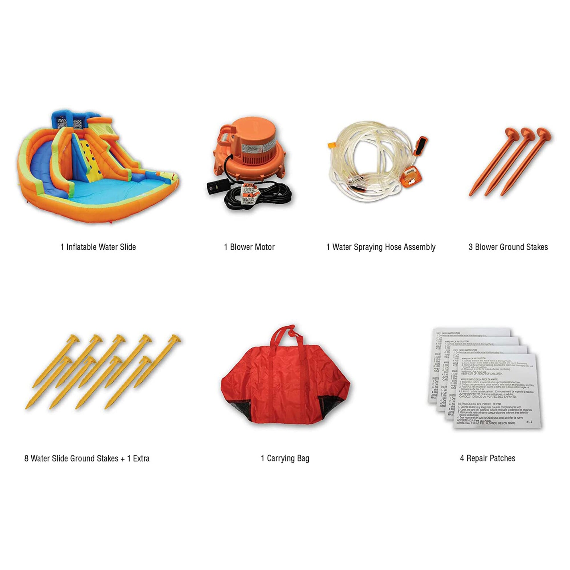Banzai Drop Zone Kids Inflatable Water Park and Battle Bop Combo