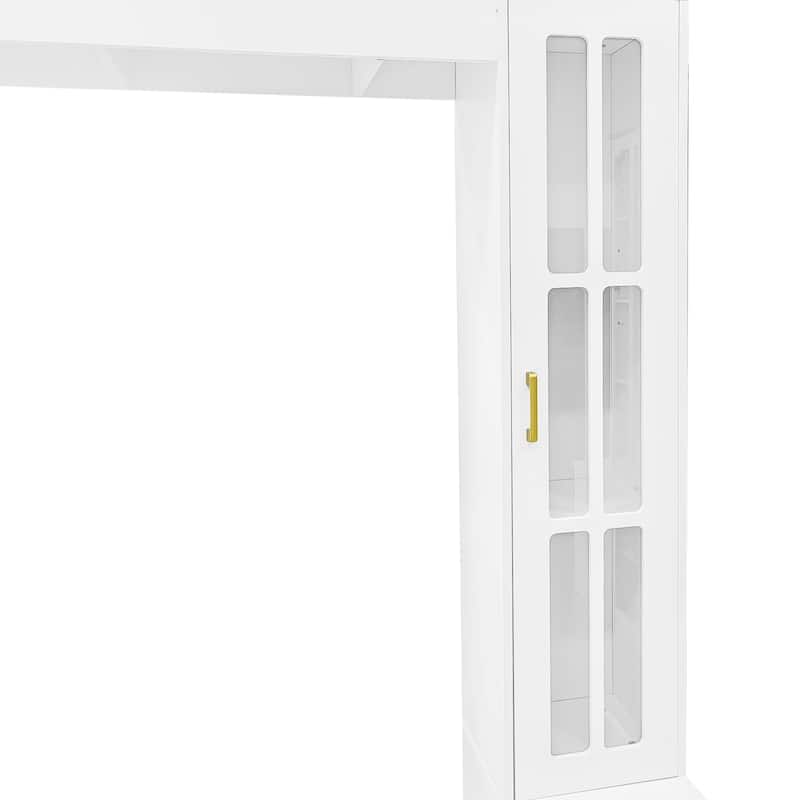 Wall Unit Entertainment Center with Bookshelves, Modern TV Stand Media Cabinet TV Console for TVs up to 80"